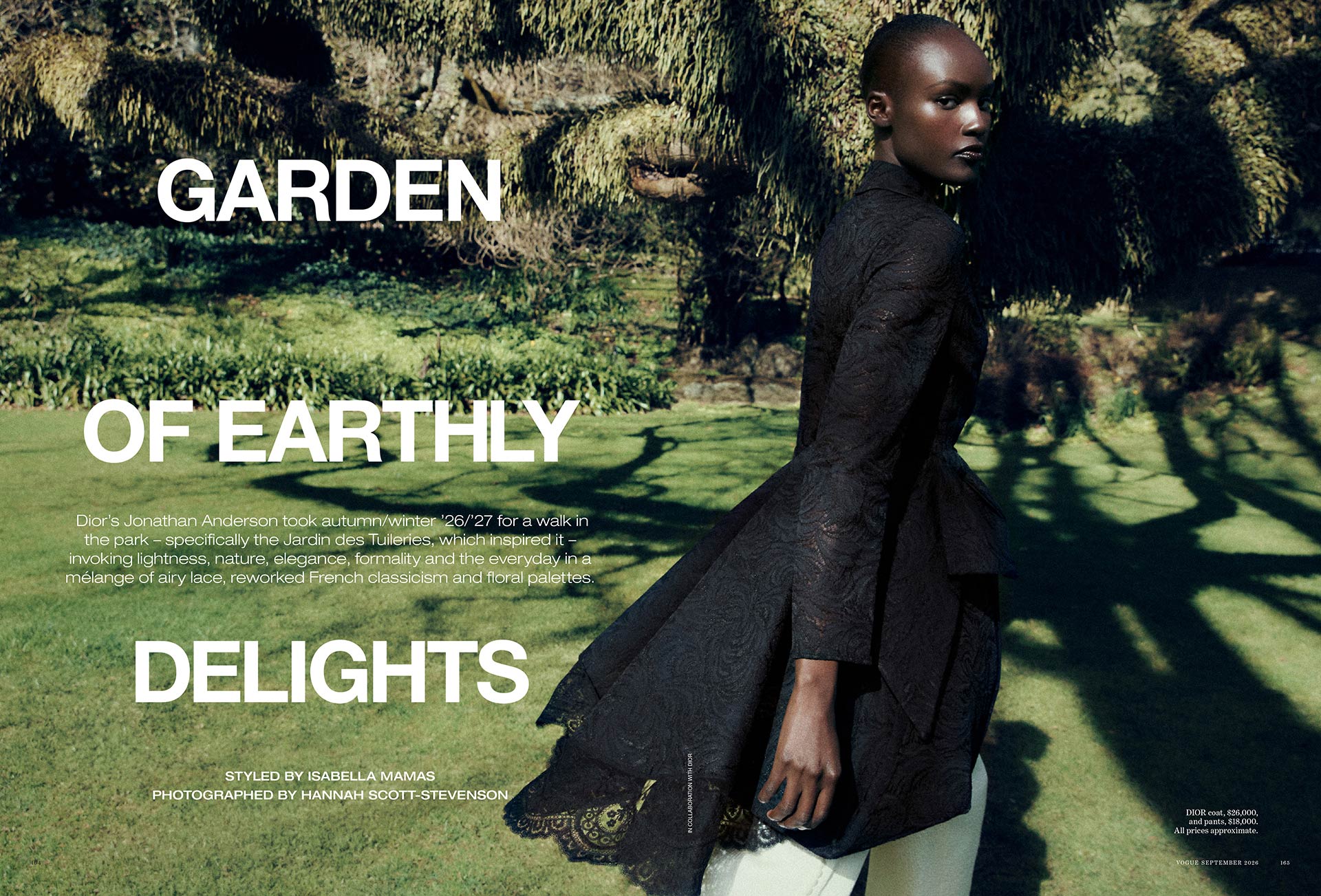 Vogue Australia Garden Of Earthly Delights September, 2026 by  Hannah Scott-Stevenson
